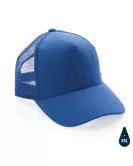 Impact AWARE Brushed Rcotton 5 Panel Trucker Cap 190gr Blue