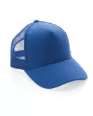 Impact AWARE Brushed Rcotton 5 Panel Trucker Cap 190gr Blue