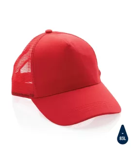 Impact AWARE Brushed Rcotton 5 Panel Trucker Cap 190gr Red