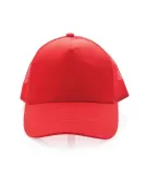 Impact AWARE Brushed Rcotton 5 Panel Trucker Cap 190gr Red