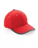 Impact AWARE Brushed Rcotton 6 Panel Contrast Cap 280gr Red