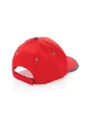 Impact AWARE Brushed Rcotton 6 Panel Contrast Cap 280gr Red