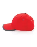 Impact AWARE Brushed Rcotton 6 Panel Contrast Cap 280gr Red