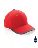 Impact AWARE Brushed Rcotton 6 Panel Contrast Cap 280gr Red