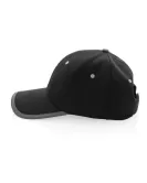 Impact AWARE Brushed Rcotton 6 Panel Contrast Cap 280gr Black