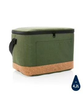 Impact AWARE XL RPET Two Tone Cooler Bag With Cork Green
