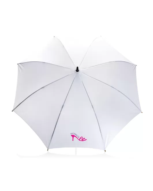 23" Impact AWARE RPET 190T Auto Open Bamboo Umbrella