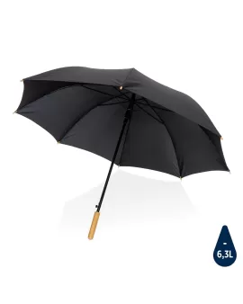27&quot; Impact AWARE RPET 190T Auto Open Bamboo Umbrella