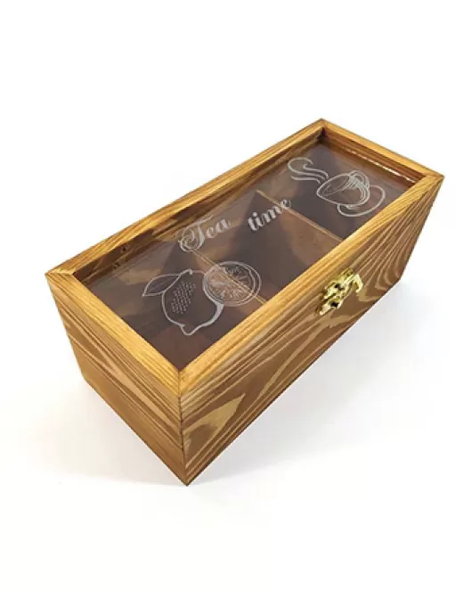 Custom Wooden Eco Friendly Tea Box