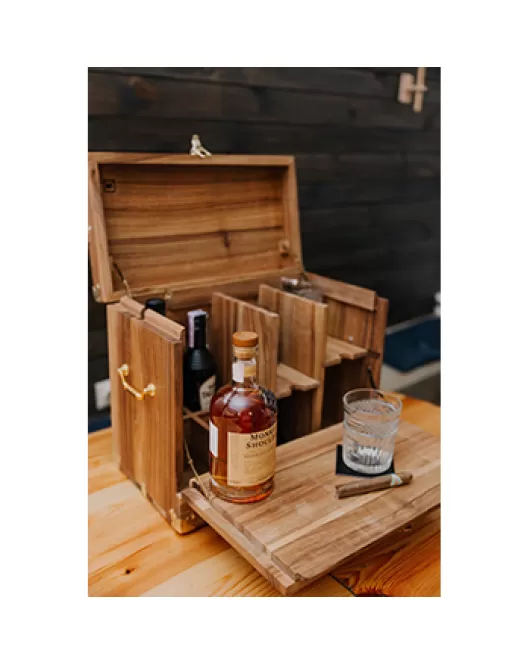 Portable Wooden Mini Bar