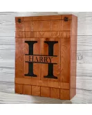 Wooden Whiskey Wall Cabinet