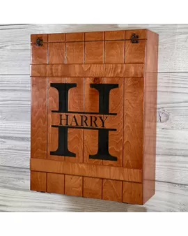Wooden Whiskey Wall Cabinet