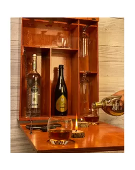 Wooden Whiskey Wall Cabinet