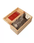 Wooden Single Bottle Hand Carved Drinks Box