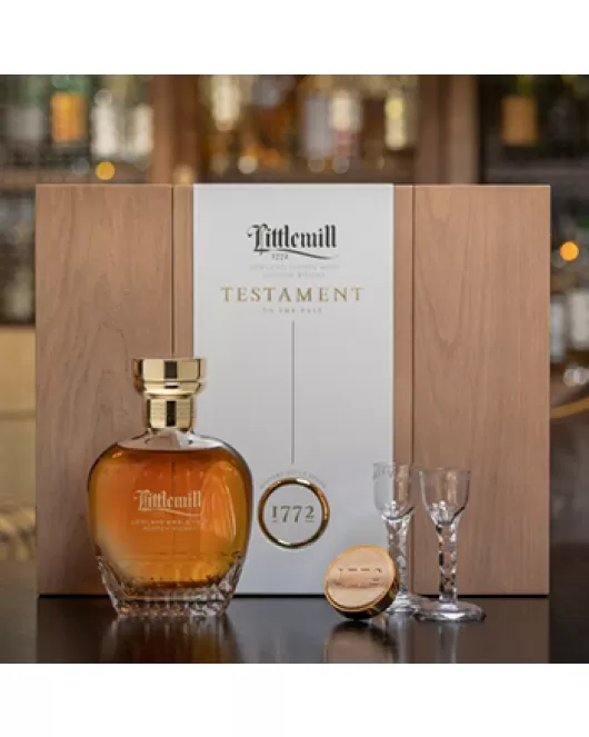 Custom Wooden Drinks Packaging for Littlemill Testament edition Whiskey