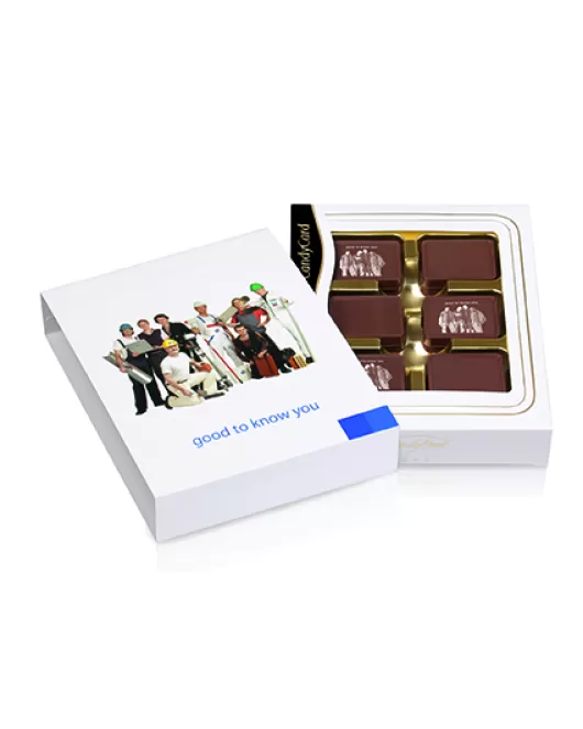 Promotional Exclusive Belgian Chocolate Box-12 Chocolates-Personalised Sleeve