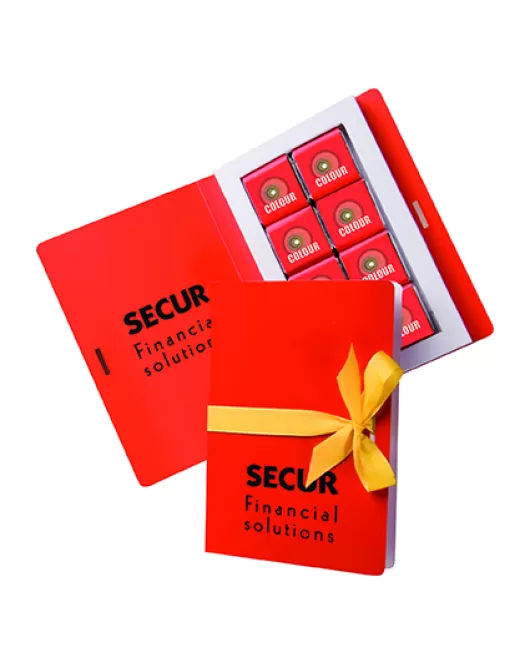 Promotional Belgian Chocolate 16 x 5g-Card Book