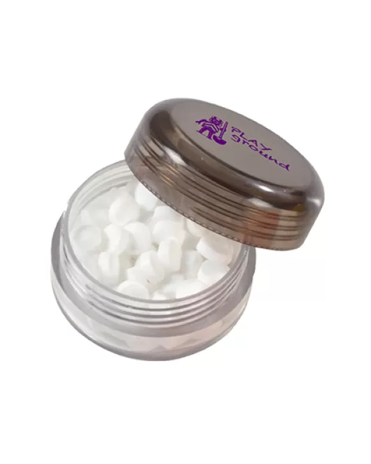 Promotional Round Plastic Container of  Mints