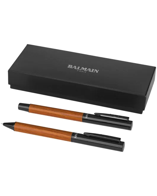 Promotional Woodgrain Duo Pen Set