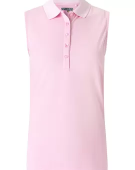 Branded Callaway Ladies Sleeveless Micro Hex Polo
