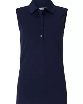 Branded Callaway Ladies Sleeveless Micro Hex Polo