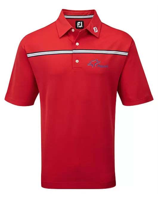 Branded Footjoy Gents Stretch Pique chest stripe polo traditional fit