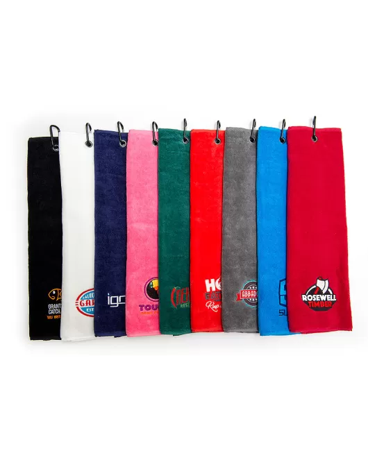 Promotional Luxury Velour Trifold Golf Towel