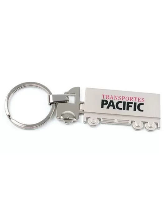 Branded Trailer Silver Chrome Finish Keyring