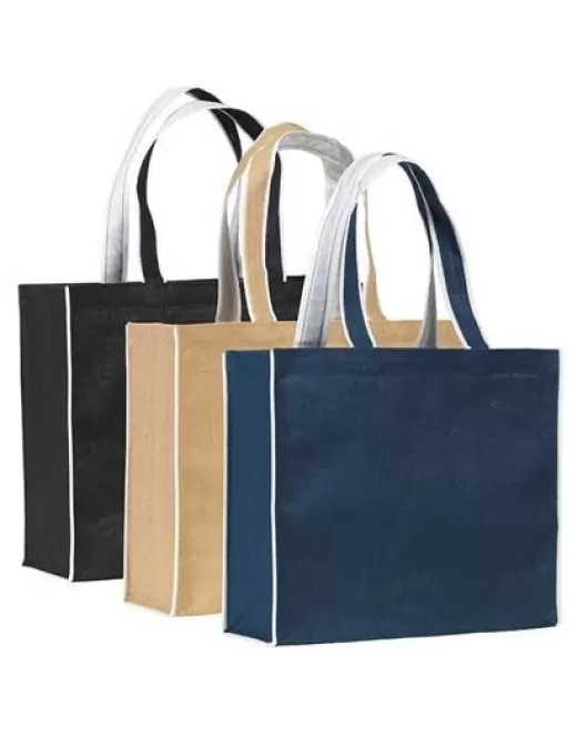 Branded Davington Jute Tote Bag