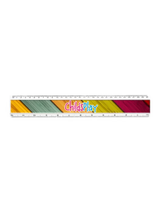 Branded 30cm Plastic Inserted Ruler