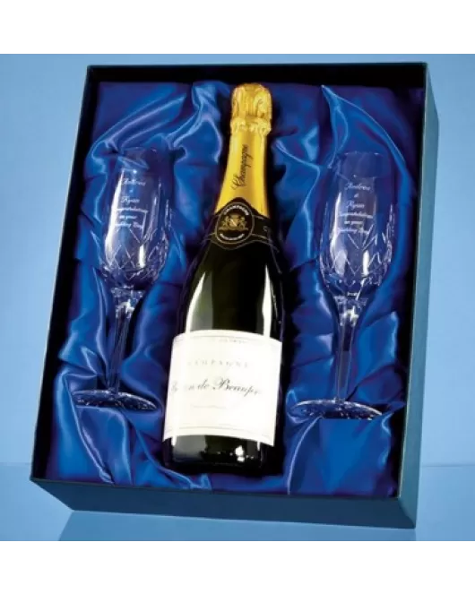 Branded Champagne and Glasses Set - From £15.00