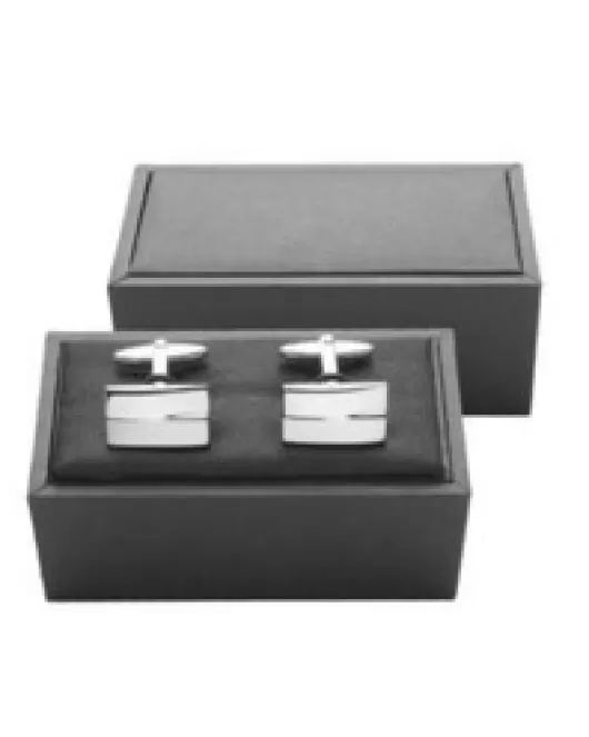 Branded Andre Philippe Black Tie Cuff Links