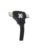 Rubber-Finish Dual Cable with Smart Light