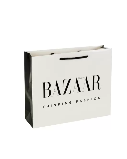 Printed Bazaar Gloss Laminate Rope Handled Bag
