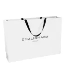 Printed Matt Laminate Paper Bags With Ribbon Handles