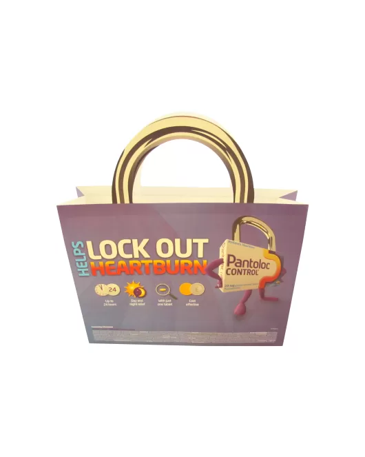 Printed Matt Laminate Paper Bags With Die Cut Handles