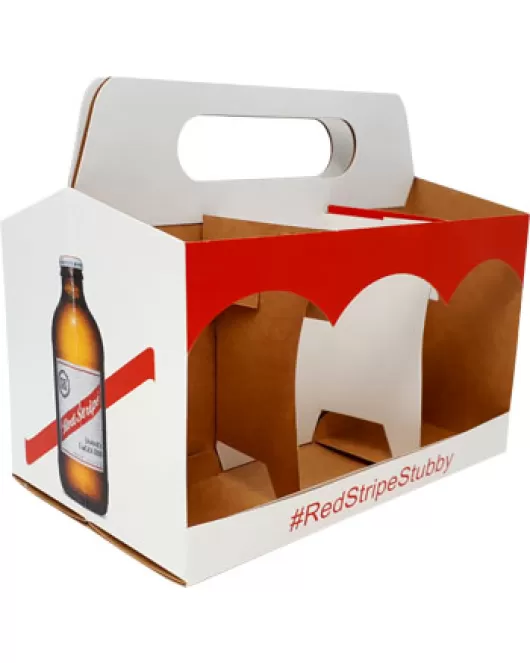 Bespoke Folding Board Drinks Packaging for Red Stripe
