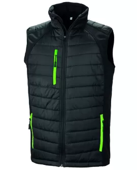 Promotional Result Black Compass Padded Soft shell Gilet