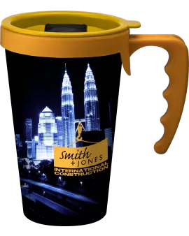 Universal Branded Takeaway Coffee Cup with handle - Full Colour Print