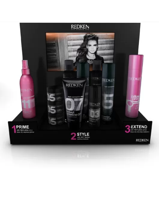 Custom Point of Sale perspex video box with 10 inch screen for Redken