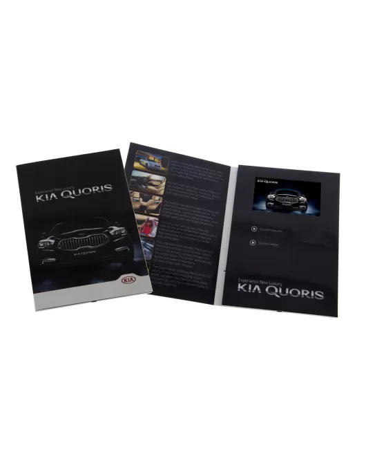 Soft Back 7 inch video brochure made for Kia