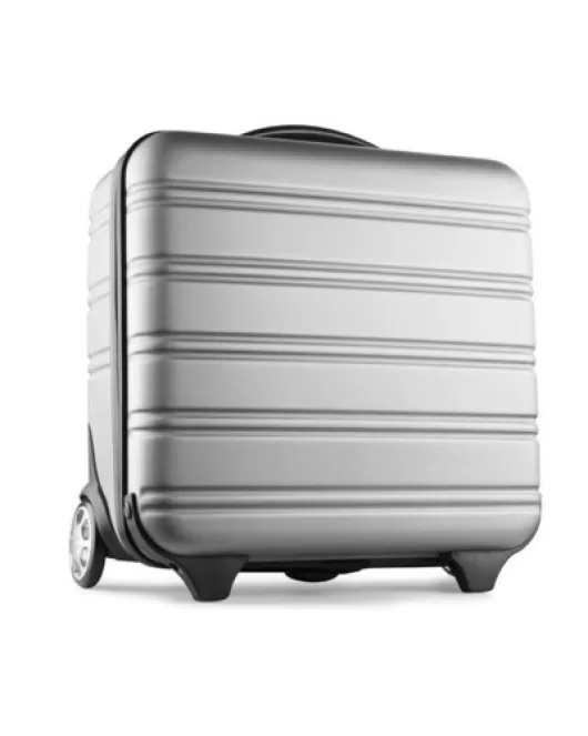 HARD ABS BUSINESS TROLLEY SUITCASE in Silver