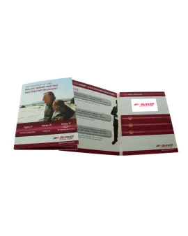 Soft Back 4 inch multi play video brochure for Sutent