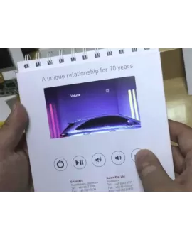 Promotional Desktop Flip Calendar with Video Screen