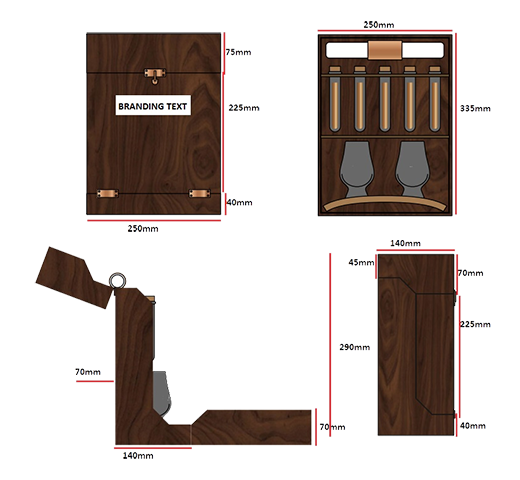 Box design dimension example