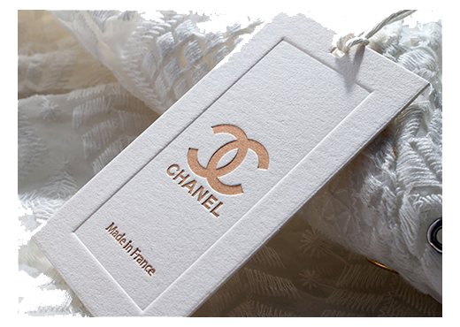Luxury branded swing tags