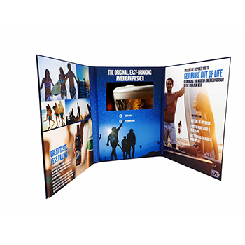 A4 tri-folding video brochure